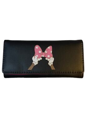 Black Minnie Mouse Hands Bow Wallet